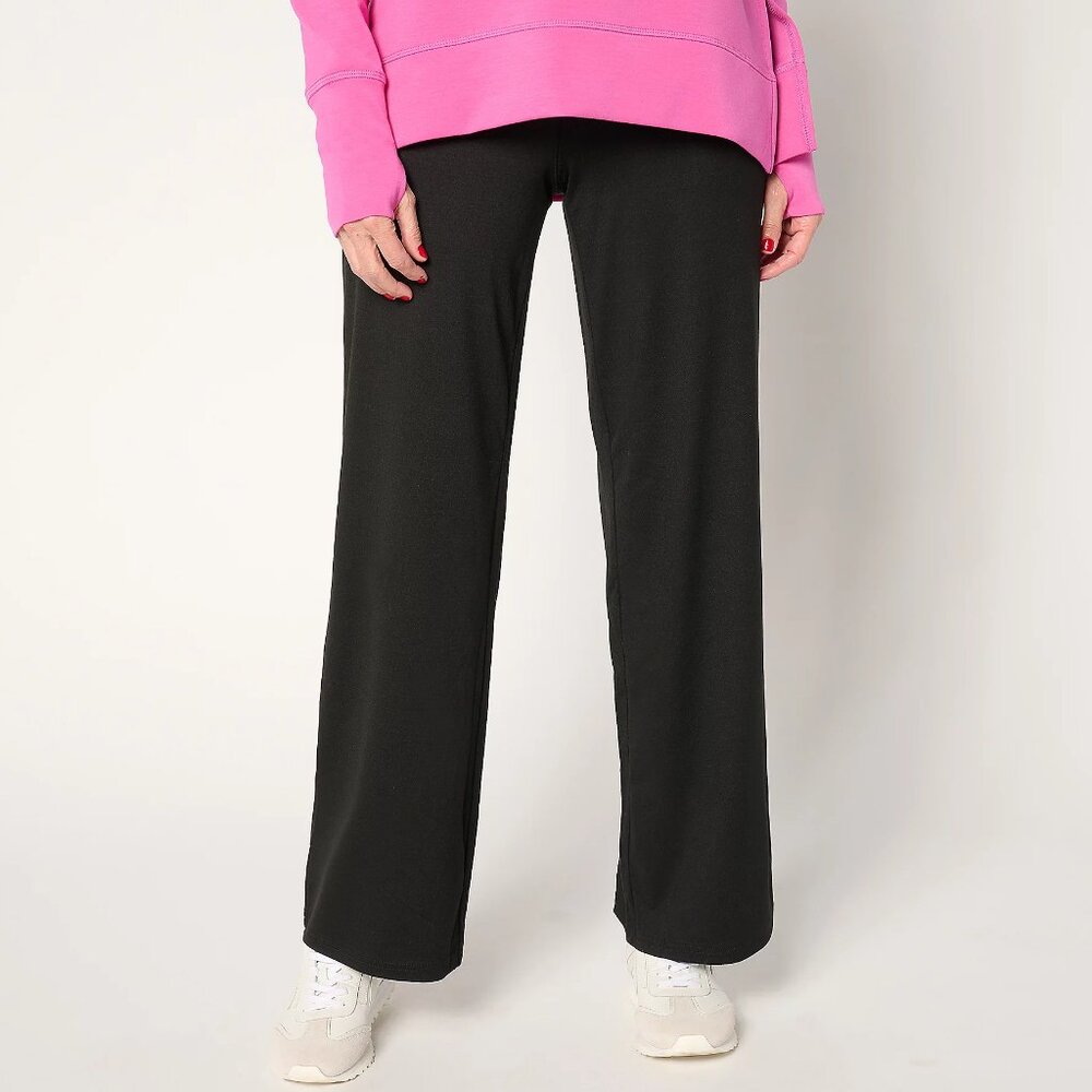 Belle by Kim Gravel Petite Athletic Jersey Wide Leg Pant - Size PS a677085